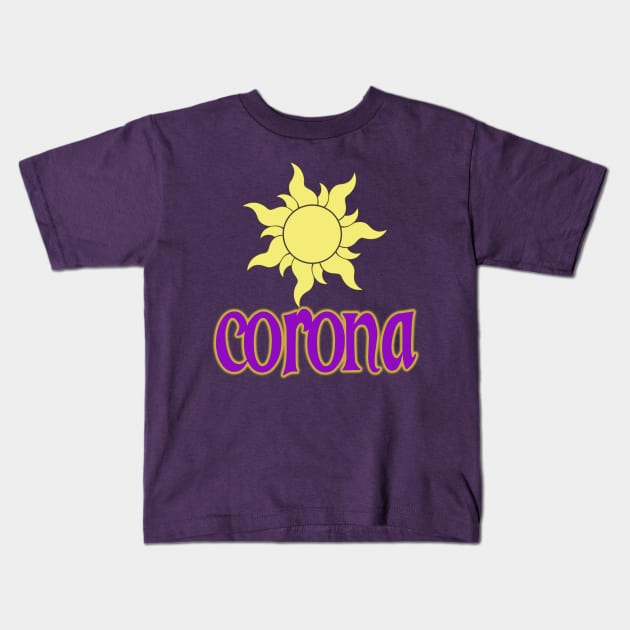 Tangled Corona Kingdom Kids T-Shirt by OCDVampire